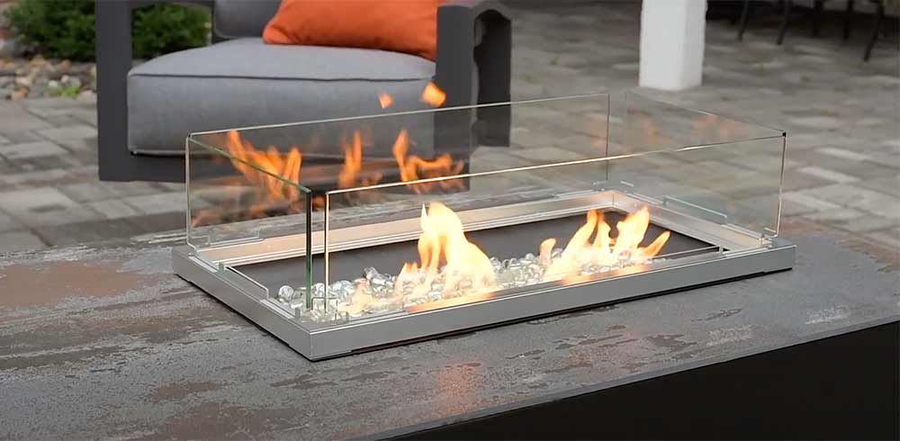 Gas Fire Pit with Fire Glass lifestyle image